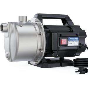 imageAquastrong 16 HP Portable Shallow Well Pump Garden 1320 GPH 115V Stainless Steel Sprinkler Water Transfer Draining Irrigation Pump for Lawn or Garden16 Hp