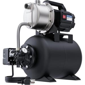 imageAquastrong 16 HP Portable Shallow Well Pump Garden 1320 GPH 115V Stainless Steel Sprinkler Water Transfer Draining Irrigation Pump for Lawn or Garden16 Hp With Tank