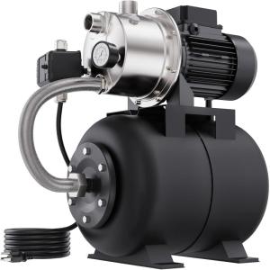 imageAquastrong 16 HP Portable Shallow Well Pump Garden 1320 GPH 115V Stainless Steel Sprinkler Water Transfer Draining Irrigation Pump for Lawn or Garden16 Hp With Tanknsf