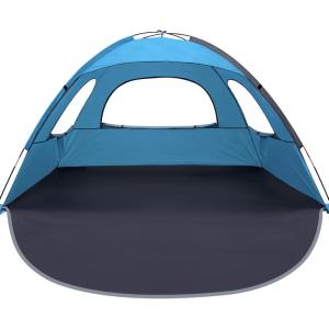 imageWhiteFang Beach Tent AntiUV Portable Sun Shade Shelter for 3468 Person Extendable Floor with 3 Ventilating Mesh Windows Plus Carrying Bag Stakes and Guy LinesBlue