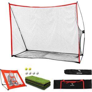 imageWhiteFang Golf Net Bundle Golf Practice Net 10x7 feet with Golf Chipping Nets Golf Hitting Mat ampamp Golf Balls Packed in Carry Bag for Backyard Driving Indoor OutdoorGolf Net 4 in 1