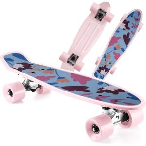 imageWhiteFang Skateboards 22 inches Kids Skateboard with Colorful PU Wheels Mini Cruiser Skateboards for Boys Girls Beginners