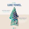 imageShibumi Luxe Towel Ebb ampamp Flow 35quot x 68quot Oversized and Lightweight Beach Towel Extra Soft Velour Front and Absorbent Terry Back 100 Cotton ampamp Machine Washable