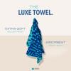 imageShibumi Luxe Towel Relax on Repeat 35quot x 68quot Oversized and Lightweight Beach Towel Extra Soft Velour Front and Absorbent Terry Back 100 Cotton ampamp Machine Washable