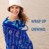imageShibumi Luxe Towel Shady Days 35quot x 68quot Oversized and Lightweight Beach Towel Extra Soft Velour Front and Absorbent Terry Back 100 Cotton ampamp Machine Washable