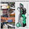 image2025Upgraded Pressure Washer 5000PSI with Adjustable Touch Screen 8 Level 34quot Tall 4 Quick Connect NozzlesInlet HoseampampFilterampamp500mlFoam Cannon for CarsFencesDrivewaysHome CleaningRedGreen