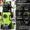 image2025Upgraded Pressure Washer 5000PSI with Adjustable Touch Screen 8 Level 34quot Tall 4 Quick Connect NozzlesInlet HoseampampFilterampamp500mlFoam Cannon for CarsFencesDrivewaysHome CleaningRedYellow