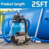 imageFOTING 10FT Pool Backwash Hose 112 IN HeavyDuty Discharge Hoses PVC Pool Drain Hose Lay Flat Hose for Pool Drainage Sump Pumps Yard Water Transfer WeatherProof Water Pump Hose25FT