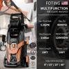 imageFOTING Power Pressure Washer with 4 Quick Connect NozzlesInlet Hose ampamp Filter Foam Cannon for CarsFencesDrivewaysPatiosHome CleaningGreenRed