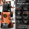 imageFOTING Pressure Washer with Adjustable Touch Screen 5000PSI 33GPM8 Level 4 Quick Connect NozzlesInlet HoseampampFilterampampFoam Cannon for CarsFencesDrivewaysHome Cleaning