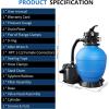 imageFOTING Sand Filter Pump for Above Ground Pool with Timer 13in 1 HP Max 3800GPH for Pools Up to 13000GAL 6Way Valve Enhanced Circulation for CrystalClear Pool3800GPH13in