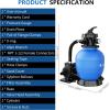 imageFOTING Sand Filter Pump for Above Ground Pool with Timer 13in 1 HP Max 3800GPH for Pools Up to 13000GAL 6Way Valve Enhanced Circulation for CrystalClear Pool3000GPH12in