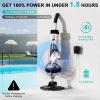 imagePool Vacuum for Above Ground Pool 195 GPM with 60quot Extendable Pole Running time up to 1H Handheld Cordless Rechargeable Spa Vacuum Cleaner for Inground Pools Hot Tub Leaves Debris Shallow StepsBlack