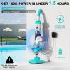 imagePool Vacuum for Above Ground Pool 195 GPM with 60quot Extendable Pole Running time up to 1H Handheld Cordless Rechargeable Spa Vacuum Cleaner for Inground Pools Hot Tub Leaves Debris Shallow StepsGreen