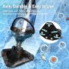 imagePool Vacuum for Above Ground Pool 195 GPM with 60quot Extendable Pole Running time up to 1H Handheld Cordless Rechargeable Spa Vacuum Cleaner for Inground Pools Hot Tub Leaves Debris Shallow StepsBlack
