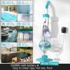 imagePool Vacuum for Above Ground Pool 195 GPM with 60quot Extendable Pole Running time up to 1H Handheld Cordless Rechargeable Spa Vacuum Cleaner for Inground Pools Hot Tub Leaves Debris Shallow StepsGreen