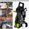imagePower Pressure Washer 4500Psi with 4 Quick Connect Nozzles Inlet Hose ampamp FilterampampFoam Cannon for CarsFencesDrivewaysHome CleaningGreenGreen