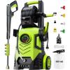 image2025Upgraded Pressure Washer 5000PSI with Adjustable Touch Screen 8 Level 34quot Tall 4 Quick Connect NozzlesInlet HoseampampFilterampamp500mlFoam Cannon for CarsFencesDrivewaysHome CleaningRedYellow