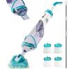 imagePool Vacuum for Above Ground Pool 195 GPM with 60quot Extendable Pole Running time up to 1H Handheld Cordless Rechargeable Spa Vacuum Cleaner for Inground Pools Hot Tub Leaves Debris Shallow StepsGreen