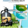 image12quot Sand Filter Pump for Above Ground Pool with Timer 12 HP 3000GPH Swimming Pumps System ampamp Filters for Pools Up to 8000GAL 6Way Valve5000GPH18in