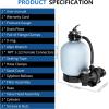 image12quot Sand Filter Pump for Above Ground Pool with Timer 12 HP 3000GPH Swimming Pumps System ampamp Filters for Pools Up to 8000GAL 6Way Valve5000GPH18in