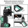 image2025New Pressure Washer 4800PSI 34quot Tall 4 Quick Connect NozzlesInlet HoseampampFilterampamp500mlFoam Cannon for CarsFencesDrivewaysHome CleaningGreenBlue