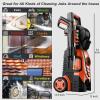 image2025New Pressure Washer 4800PSI 34quot Tall 4 Quick Connect NozzlesInlet HoseampampFilterampamp500mlFoam Cannon for CarsFencesDrivewaysHome CleaningGreenRed