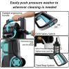 image2025Upgraded Pressure Washer 5000PSI with Adj8Level Touch Screen 34quot Tall Power Washer 4 Quick Connect Nozzles Inlet HoseampampFilterampamp500mlFoam Cannon for CarsFencesDrivewaysHome Cleaning GreenBlue