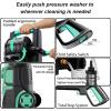 image2025Upgraded Pressure Washer 5000PSI with Adj8Level Touch Screen 34quot Tall Power Washer 4 Quick Connect Nozzles Inlet HoseampampFilterampamp500mlFoam Cannon for CarsFencesDrivewaysHome Cleaning GreenGreen
