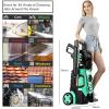 image2025Upgraded Pressure Washer 5000PSI with Adj8Level Touch Screen 34quot Tall Power Washer 4 Quick Connect Nozzles Inlet HoseampampFilterampamp500mlFoam Cannon for CarsFencesDrivewaysHome Cleaning GreenGreen