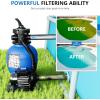 image13quot Sand Filter Pump for Above Ground Pool with Timer 1 HP 3800GPH Swimming Pumps System ampamp Filters for Pools Up to 13000GAL 6Way Valve3000GPH12in