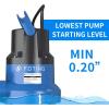 image2025 FOTING Portable Sump Pump Water Pump 1215GPH14HP25ft Power Cord for Garden PondBasement Pool Drainage and Hot TubThermoplastic Submersible Pump Lowest Sucking Level 15inch12 HP 2450 GPH