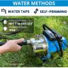 imageFOTING 16HP Shallow Well Pump 1600GPH Jet Pumps Garden Pump 147FT Portable 115V Water Transfer Household Draining Irrigation Pumps Stainless Steel for Garden Lawn Farm16HP Well Pump