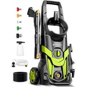 image2025Upgraded Pressure Washer 4300PSI with 4 Quick Connect Nozzles Inlet Hose ampamp Filterampamp Foam Cannon for CarsFencesDrivewaysHome Cleaning GreenGreen