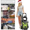 image2025New Pressure Power Washer 4500PSI with 4 Quick Connect NozzlesInlet Hose ampamp Filter Foam Cannon for CarsFencesDrivewaysPatiosHome CleaningGreen4300PSI
