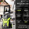 image2025New Pressure Power Washer 4500PSI with 4 Quick Connect NozzlesInlet Hose ampamp Filter Foam Cannon for CarsFencesDrivewaysPatiosHome CleaningGreen4300PSI