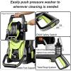 image2025New Pressure Power Washer 4500PSI with 4 Quick Connect NozzlesInlet Hose ampamp Filter Foam Cannon for CarsFencesDrivewaysPatiosHome CleaningGreen4500PSI