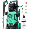 image2025New Pressure Washer 4800PSI 34quot Tall 4 Quick Connect NozzlesInlet HoseampampFilterampamp500mlFoam Cannon for CarsFencesDrivewaysHome CleaningBlue