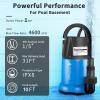image:imageFOTING Sump Pump 1HP CleanDirty Submersible Water Pump4600GPH Utility Pump Thermoplastic Electric Portable Transfer Water Pump for Swimming Pool Pond Basement with 10ft Power CordAutoManual