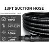 image:imageFOTING 1 Suction Hose Kit with Check Valve PVC Water Intake Hose Set Flexible Tubing Easy to Install for Water Pump Well Sprinkler Garden Booster Pump AllinOne NPT 1inch Thread Adapter 13FT13FT