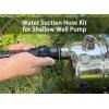 image:imageFOTING 1 Suction Hose Kit with Check Valve PVC Water Intake Hose Set Flexible Tubing Easy to Install for Water Pump Well Sprinkler Garden Booster Pump AllinOne NPT 1inch Thread Adapter 13FT13FT