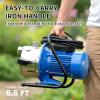 image:imageFOTING Shallow Well Pump Jet Pumps Garden Pump Water Transfer Draining Irrigation Pumps Water Booster Jet Pump Stainless Steel for Home Garden Lawn Farm 15HP wPressure Tank16HP 1600GPH