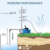 image:imageFOTING Shallow Well Pump Jet Pumps Garden Pump Water Transfer Draining Irrigation Pumps Water Booster Jet Pump Stainless Steel for Home Garden Lawn Farm 15HP wPressure Tank16HP 1600GPH