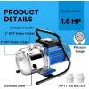 image:imageFOTING Shallow Well Pump Jet Pumps Garden Pump Water Transfer Draining Irrigation Pumps Water Booster Jet Pump Stainless Steel for Home Garden Lawn Farm 15HP wPressure Tank16HP 1600GPH