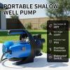 image:imageFOTING Shallow Well Pump Jet Pumps Garden Pump Water Transfer Draining Irrigation Pumps Water Booster Jet Pump Stainless Steel for Home Garden Lawn Farm 15HP wPressure Tank1HP 865GPH