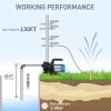 image:imageFOTING Shallow Well Pump Jet Pumps Garden Pump Water Transfer Draining Irrigation Pumps Water Booster Jet Pump Stainless Steel for Home Garden Lawn Farm 15HP wPressure Tank1HP 865GPH