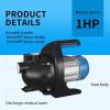 image:imageFOTING Shallow Well Pump Jet Pumps Garden Pump Water Transfer Draining Irrigation Pumps Water Booster Jet Pump Stainless Steel for Home Garden Lawn Farm 15HP wPressure Tank1HP 865GPH
