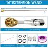 image:imageFOTING Pressure Washer Surface Cleaner Attachment 4000 PSI 30GPM Power Washer Accessory Rotary Brush with 2 Nozzles  14 QuickConnect for Driveway Outdoor Patio Housing Cleaning 1515 inch