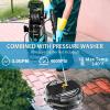 image:imageFOTING Pressure Washer Surface Cleaner Attachment 4000 PSI 30GPM Power Washer Accessory Rotary Brush with 2 Nozzles  14 QuickConnect for Driveway Outdoor Patio Housing Cleaning 1515 inch