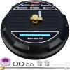 image:imageFOTING Pressure Washer Surface Cleaner Attachment 4000 PSI 30GPM Power Washer Accessory Rotary Brush with 2 Nozzles  14 QuickConnect for Driveway Outdoor Patio Housing Cleaning 1515 inch